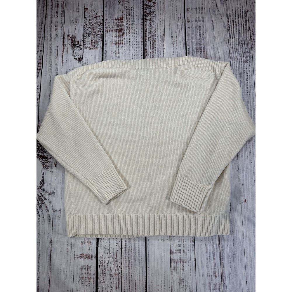 Tommy Bahama Sweater‎ Womens Medium Cream Ivory Pullover Knit - Picture 4 of 12